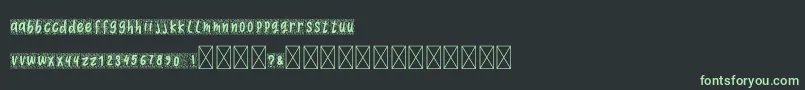 フォントMorningdoodle – 黒い背景に緑の文字
