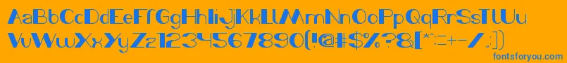 MorningSunshine Font – Blue Fonts on Orange Background