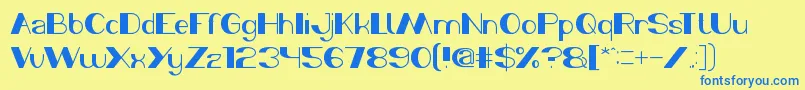 MorningSunshine Font – Blue Fonts on Yellow Background