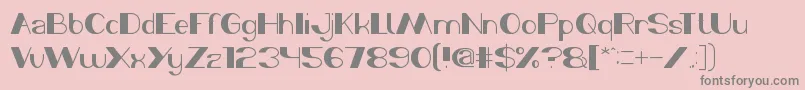 MorningSunshine Font – Gray Fonts on Pink Background