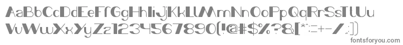 MorningSunshine-fontti – harmaat kirjasimet valkoisella taustalla