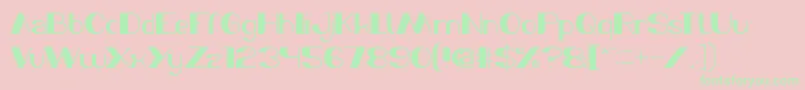 MorningSunshine Font – Green Fonts on Pink Background