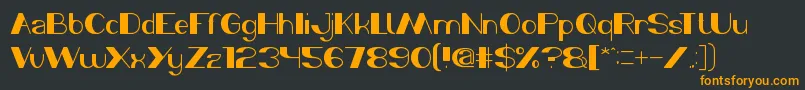 MorningSunshine Font – Orange Fonts on Black Background