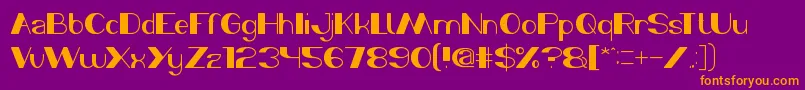 MorningSunshine Font – Orange Fonts on Purple Background