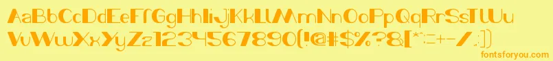 MorningSunshine-Schriftart – Orangefarbene Schriften auf gelbem Hintergrund