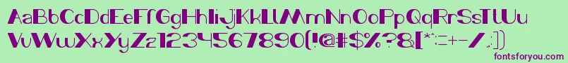 MorningSunshine Font – Purple Fonts on Green Background
