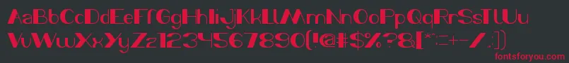 Шрифт MorningSunshine – красные шрифты на чёрном фоне