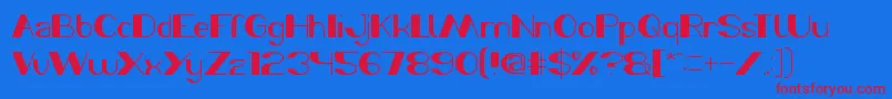 MorningSunshine Font – Red Fonts on Blue Background