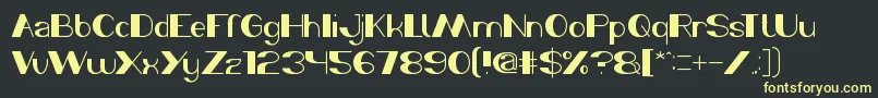 MorningSunshine Font – Yellow Fonts on Black Background