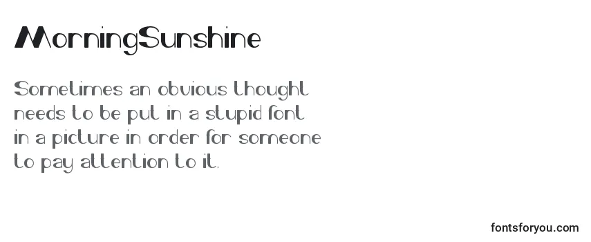 MorningSunshine (134947) フォントのレビュー