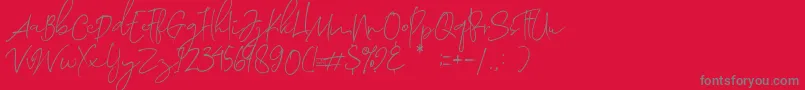 fuente Morosyot Demo – Fuentes Grises Sobre Fondo Rojo