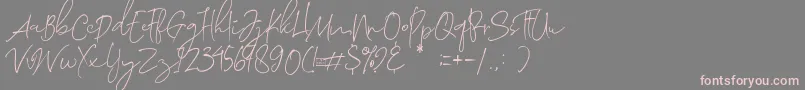 Morosyot Demo Font – Pink Fonts on Gray Background