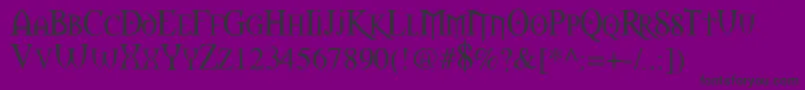 MORPHEUS-Schriftart – Schwarze Schriften auf violettem Hintergrund