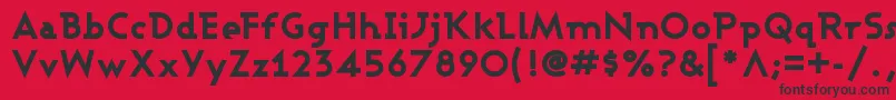 Ashbeb Font – Black Fonts on Red Background