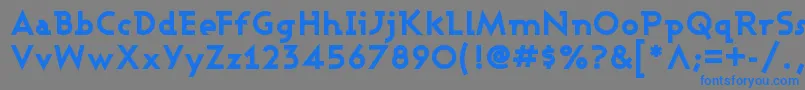 Ashbeb Font – Blue Fonts on Gray Background