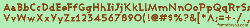 Ashbeb Font – Brown Fonts on Green Background