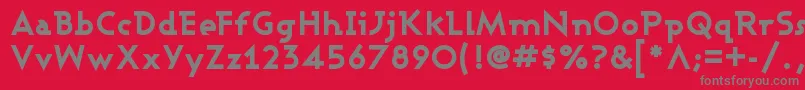 Ashbeb Font – Gray Fonts on Red Background