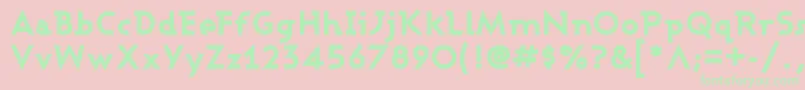 Ashbeb Font – Green Fonts on Pink Background