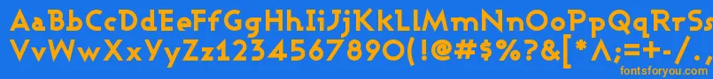 Ashbeb Font – Orange Fonts on Blue Background