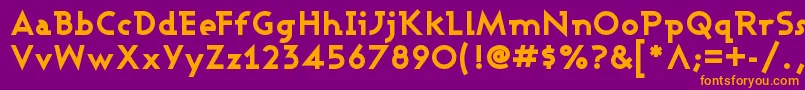 Ashbeb Font – Orange Fonts on Purple Background