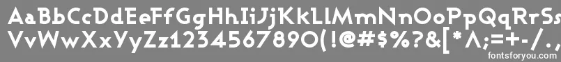 フォントAshbeb – 灰色の背景に白い文字