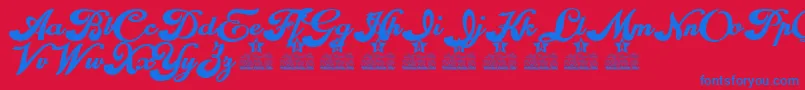 Morphine Personal Use Font – Blue Fonts on Red Background