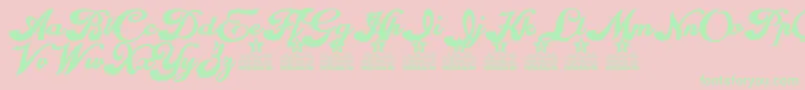 Morphine Personal Use Font – Green Fonts on Pink Background