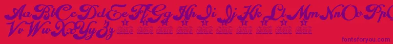 Morphine Personal Use Font – Purple Fonts on Red Background