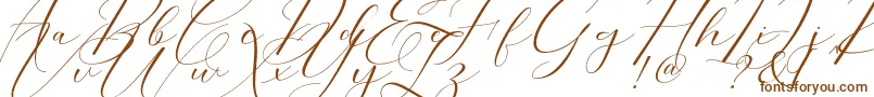 Morris Script-Schriftart – Braune Schriften