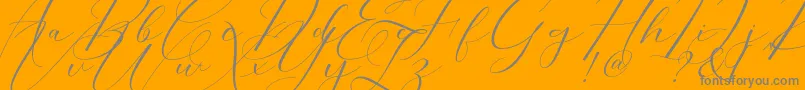 fuente Morris Script – Fuentes Grises Sobre Fondo Naranja