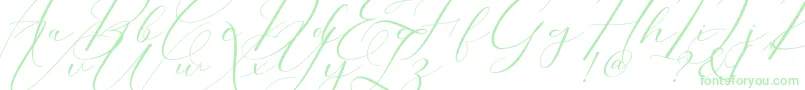 Morris Script Font – Green Fonts on White Background