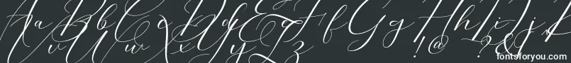 Morris Script Font – White Fonts on Black Background