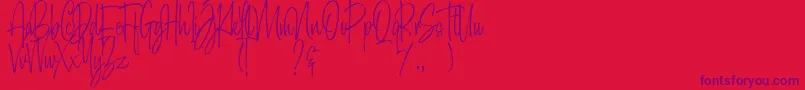 Morristone Demo Font – Purple Fonts on Red Background