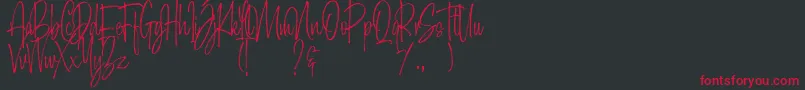 Morristone Demo Font – Red Fonts on Black Background