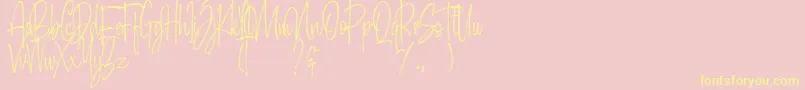 Morristone Demo Font – Yellow Fonts on Pink Background