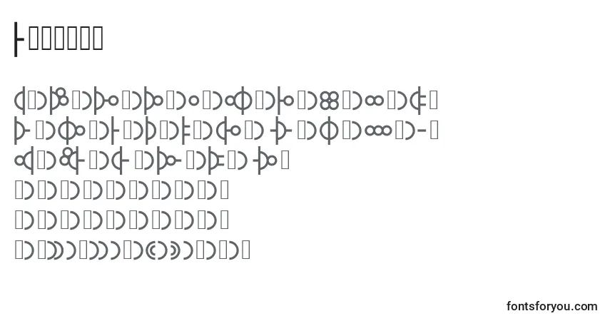 Morse02-fontti – aakkoset, numerot, erikoismerkit