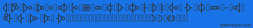 Morse02 Font – Black Fonts on Blue Background