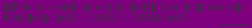 フォントMorse02 – 紫の背景に黒い文字