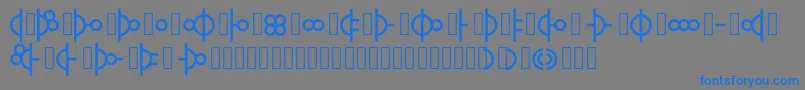 Шрифт Morse02 – синие шрифты на сером фоне