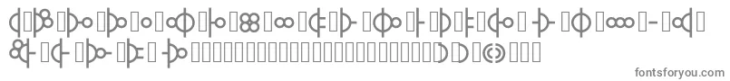 フォントMorse02 – 白い背景に灰色の文字