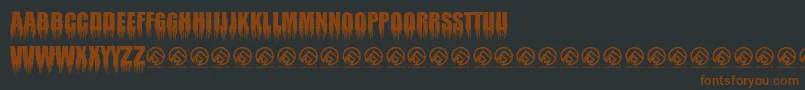 Mortem Throne Font – Brown Fonts on Black Background