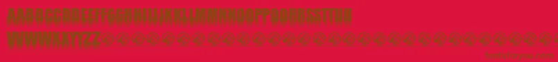 Police Mortem Throne – polices brunes sur fond rouge