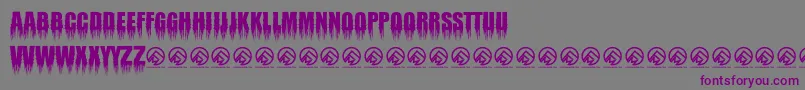 Шрифт Mortem Throne – фиолетовые шрифты на сером фоне