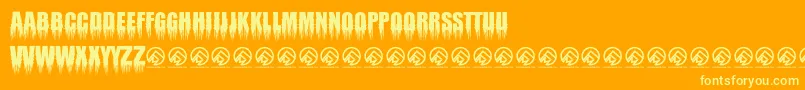 More about Mortem Throne Font Mortem Throne Font – Yellow Fonts on Orange Background