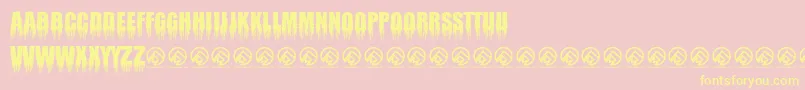 En savoir plus sur la police Mortem Throne Police Mortem Throne – polices jaunes sur fond rose