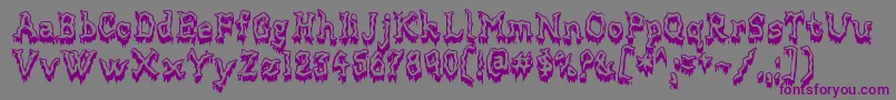 MortifiedDrip Font – Purple Fonts on Gray Background