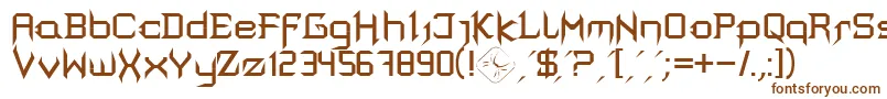 mortis-fontti – ruskeat fontit valkoisella taustalla
