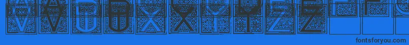 フォントMosaic i – 黒い文字の青い背景