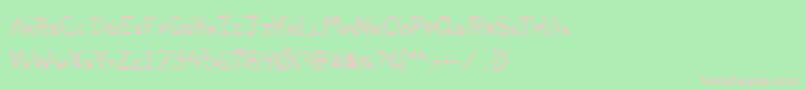 FountainAvenue Font – Pink Fonts on Green Background