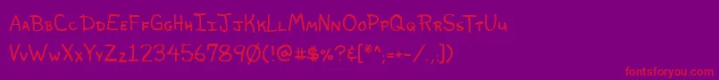 FountainAvenue Font – Red Fonts on Purple Background